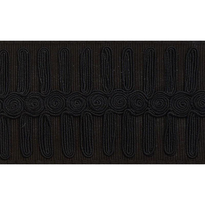 Castille Tape Black 70741 by Schumacher Designer Trim Misterioso - Swanky Fabrics -