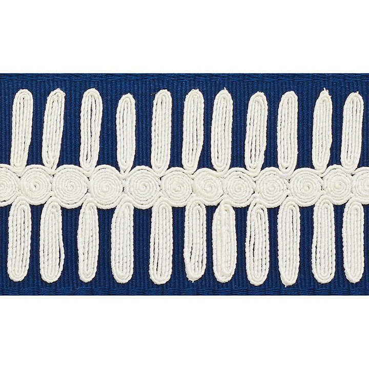 Castille Tape Navy 70743 by Schumacher Designer Trim Couture Trims - Swanky Fabrics -