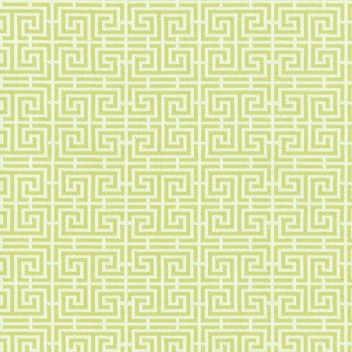 Chinois Fret Celadon / Ivory 54955 by Schumacher Fabric Essentials: Small-Scale Upholstery 2.25" - Fabric Carolina -
