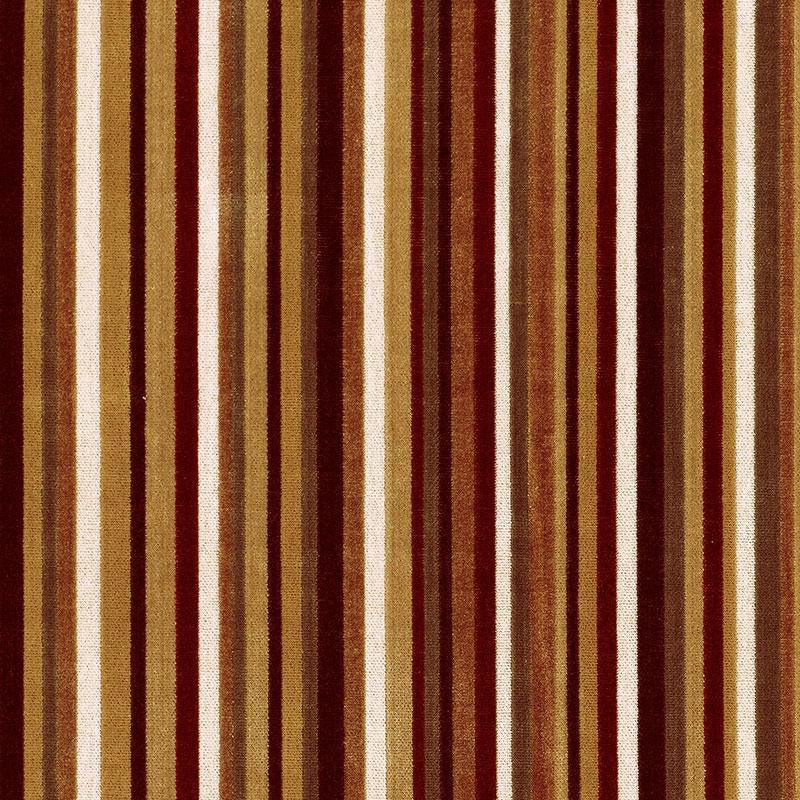 Syncopated Velvet Stripe Bronze / Wine 55322 by Schumacher Fabric Cut & Patterned Velvets 13.0" - Fabric Carolina -
