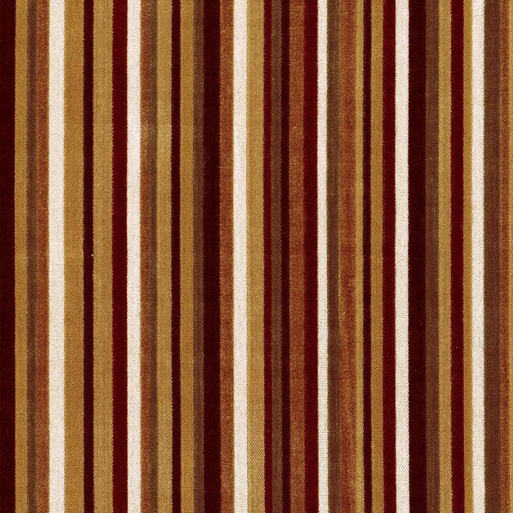 Syncopated Velvet Stripe Bronze / Wine 55322 by Schumacher Fabric Cut & Patterned Velvets 13.0" - Fabric Carolina -
