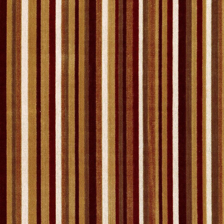 Syncopated Velvet Stripe Bronze / Wine 55322 by Schumacher Designer Fabric Cut & Patterned Velvets 13.0" - Swanky Fabrics -