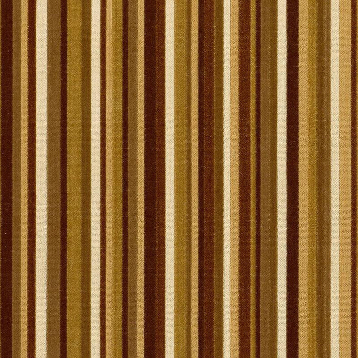 Syncopated Velvet Stripe Chamois / Mink 55323 by Schumacher Designer Fabric Cut & Patterned Velvets 13.0" - Swanky Fabrics -