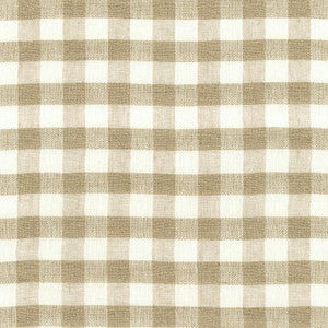Sidney Check Linen Sheer Natural 55540 by Schumacher Fabric