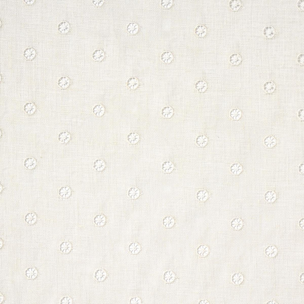 Olivia Sheer Embroidery Eggshell 55850 by Schumacher Fabric Essentials: Sheers & Casements 1.38" - Fabric Carolina -