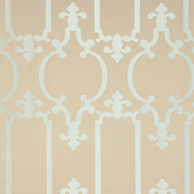 Ornamental Silk Silvered Aqua 55860 by Schumacher Fabric Modern Glamour 13.88" - Fabric Carolina -