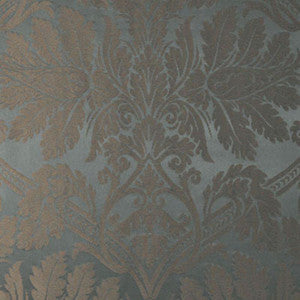 Luciano Silk Damask Azurro 60422 by Schumacher Fabric