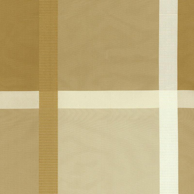 Surat Silk Plaid Champagne 61130 by Schumacher Designer Fabric Country Chic 13.25" - Swanky Fabrics -