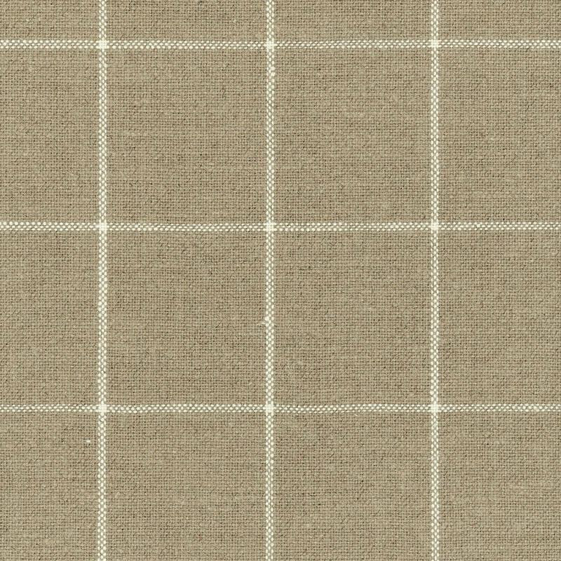 Glenariff Linen Check Natural 62110 by Schumacher Designer Fabric Naturals/Plains 3.25" - Swanky Fabrics -