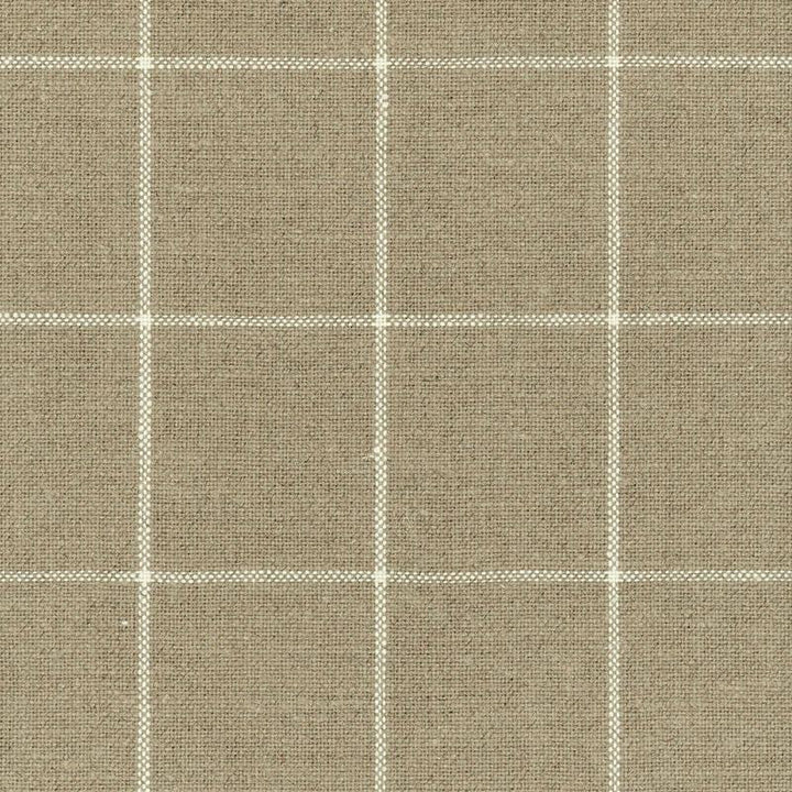 Glenariff Linen Check Natural 62110 by Schumacher Designer Fabric Naturals/Plains 3.25" - Swanky Fabrics -