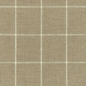 Glenariff Linen Check Natural 62110 by Schumacher Fabric