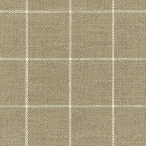 Glenariff Linen Check Natural 62110 by Schumacher Fabric