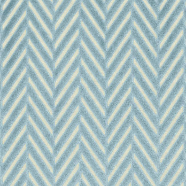 Regent Velvet Herringbone Aqua 62171 by Schumacher Fabric Chroma 3.62" - Fabric Carolina -