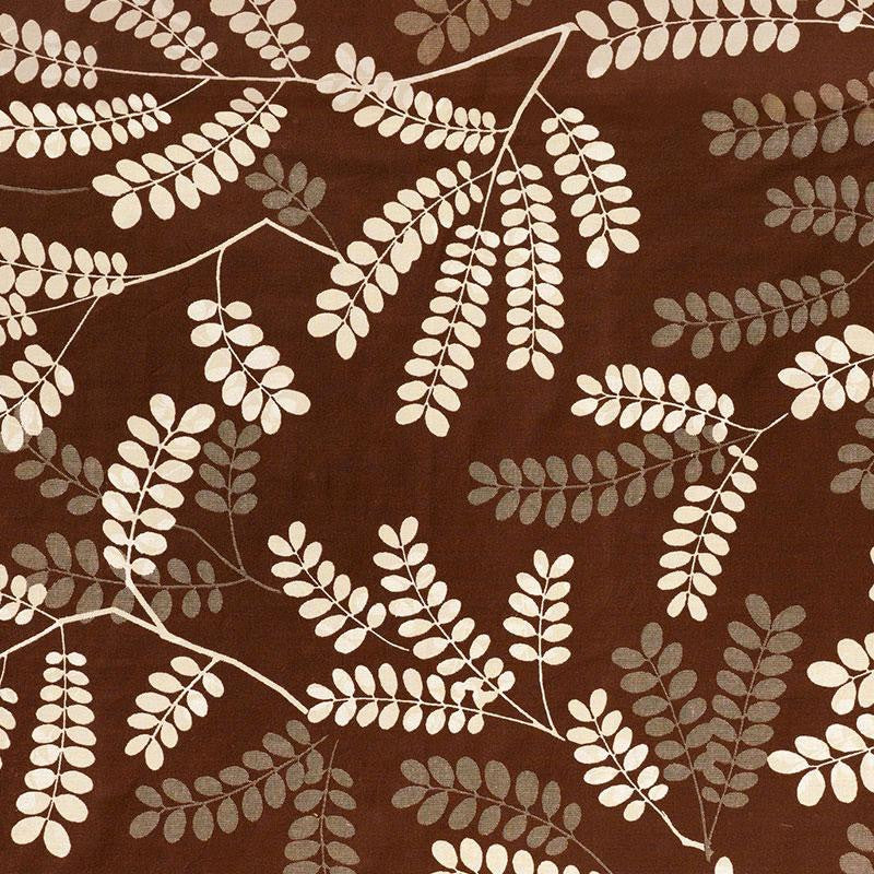 Locust Leaves Bark 62442 by Schumacher Fabric By Nature 25.5" - Fabric Carolina -