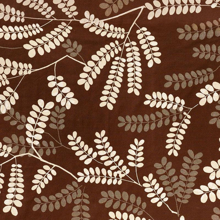 Locust Leaves Bark 62442 by Schumacher Fabric By Nature 25.5" - Fabric Carolina -