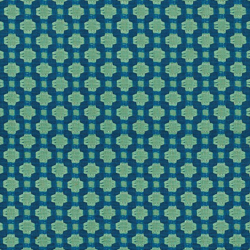 Betwixt Peacock/Seaglass 62613 by Schumacher Fabric Essentials: Small-Scale Upholstery 1.62" - Fabric Carolina -