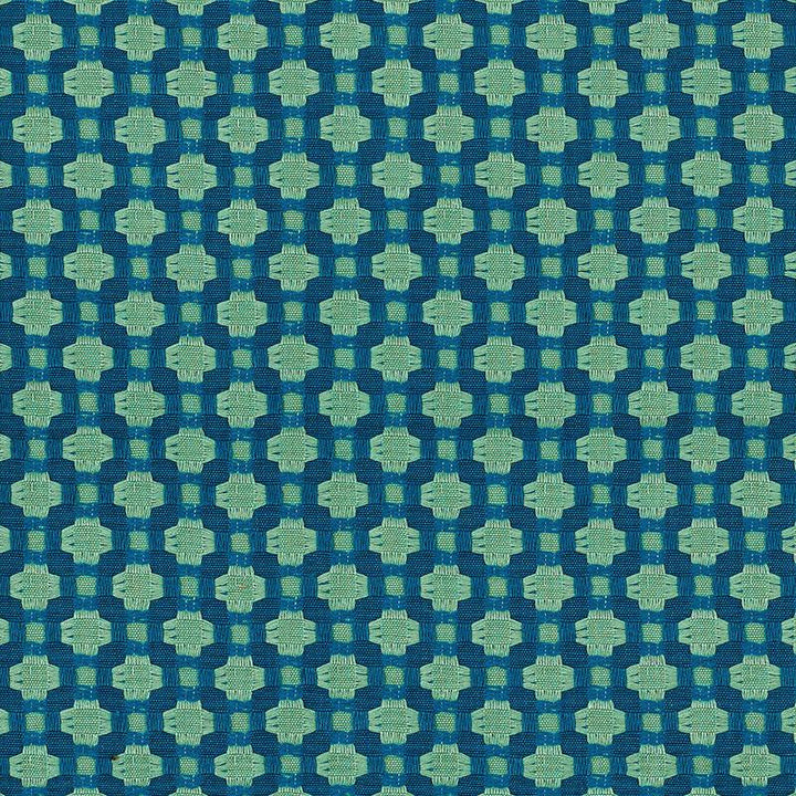 Betwixt Peacock/Seaglass 62613 by Schumacher Fabric Essentials: Small-Scale Upholstery 1.62" - Fabric Carolina -