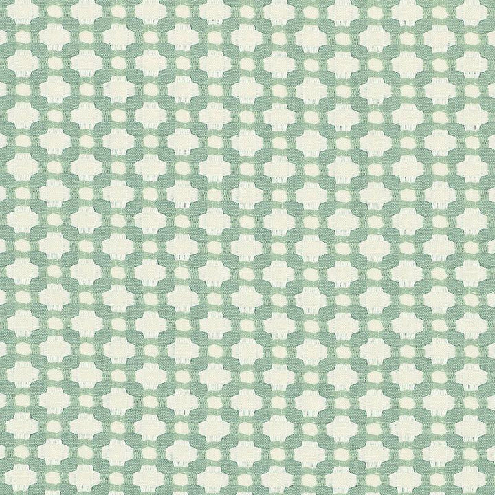 Betwixt Water/Ivory 62615 by Schumacher Designer Fabric Essentials: Small-Scale Upholstery 1.62" - Swanky Fabrics -