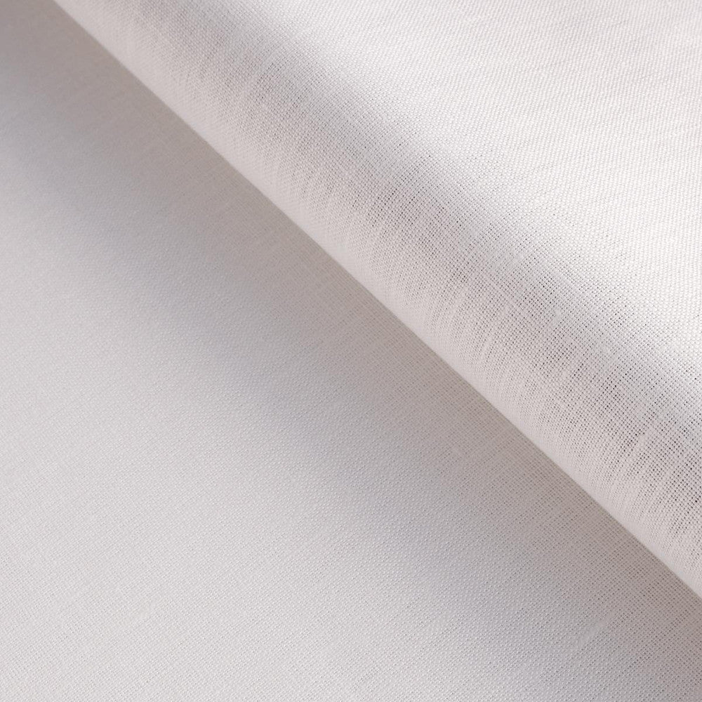 Middleton Linen White 93180 by Schumacher Fabric Perfect Basics: Linen - Fabric Carolina -