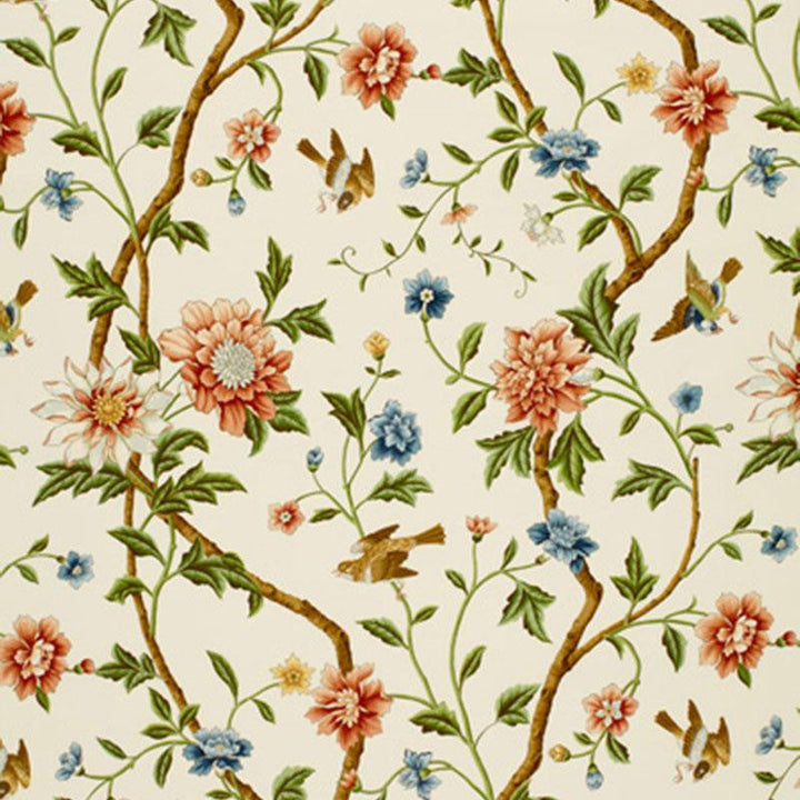 Shangtu Floral Porcelain 172441 by Schumacher Designer Fabric Classic Prints 29.0" - Swanky Fabrics -