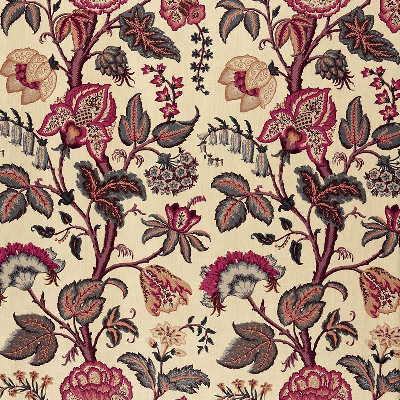 Tree Of Life Spice On Linen 172611 by Schumacher Fabric Classic Prints 25.75" - Fabric Carolina -