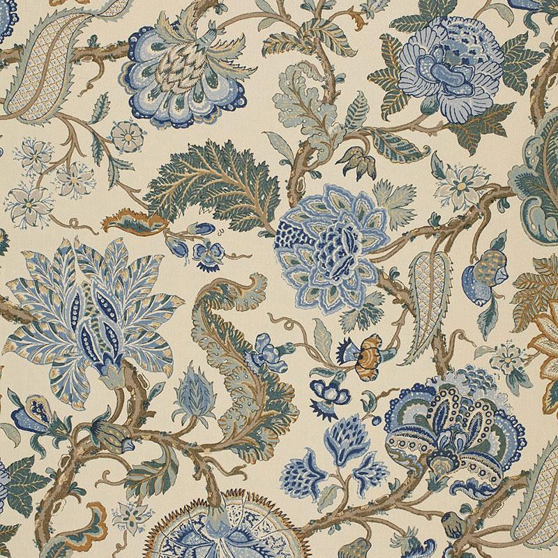 Chalfont Porcelain 172743 by Schumacher Designer Fabric The Libray Collection 29.0" - Swanky Fabrics -