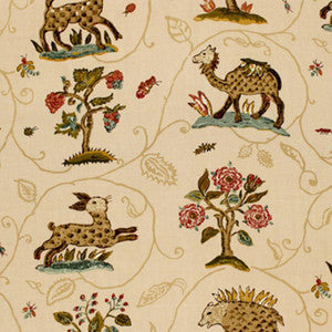 La Menagerie Cream 172760 by Schumacher Fabric