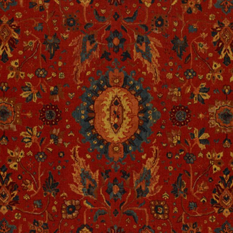 Jahanara Carpet Turkish Red 172790 by Schumacher Designer Fabric Classic Prints 26.75" - Swanky Fabrics -