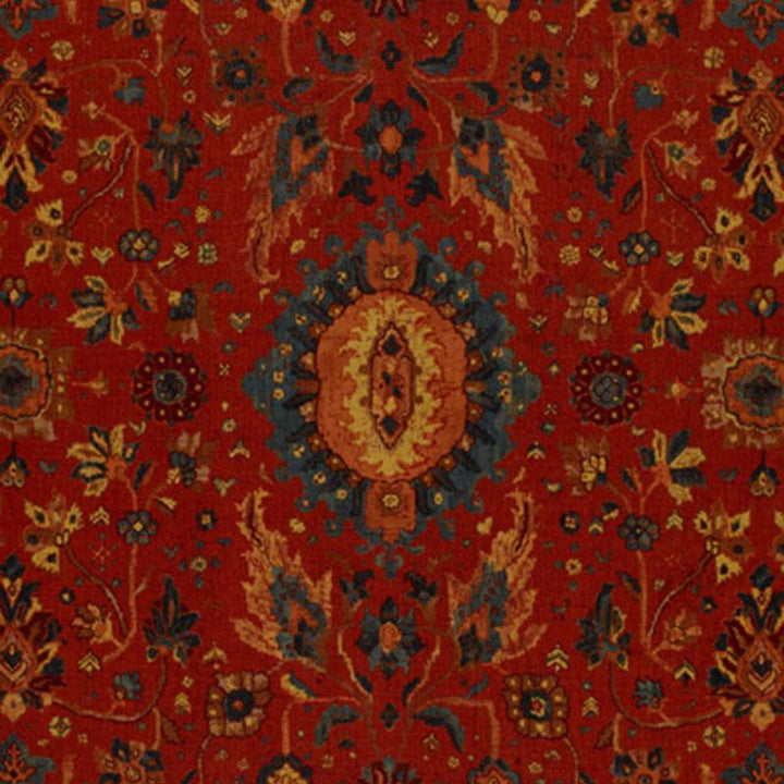 Jahanara Carpet Turkish Red 172790 by Schumacher Designer Fabric Classic Prints 26.75" - Swanky Fabrics -
