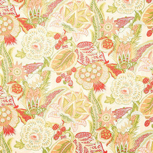 Zanzibar Linen Print Melon 173521 by Schumacher Fabric