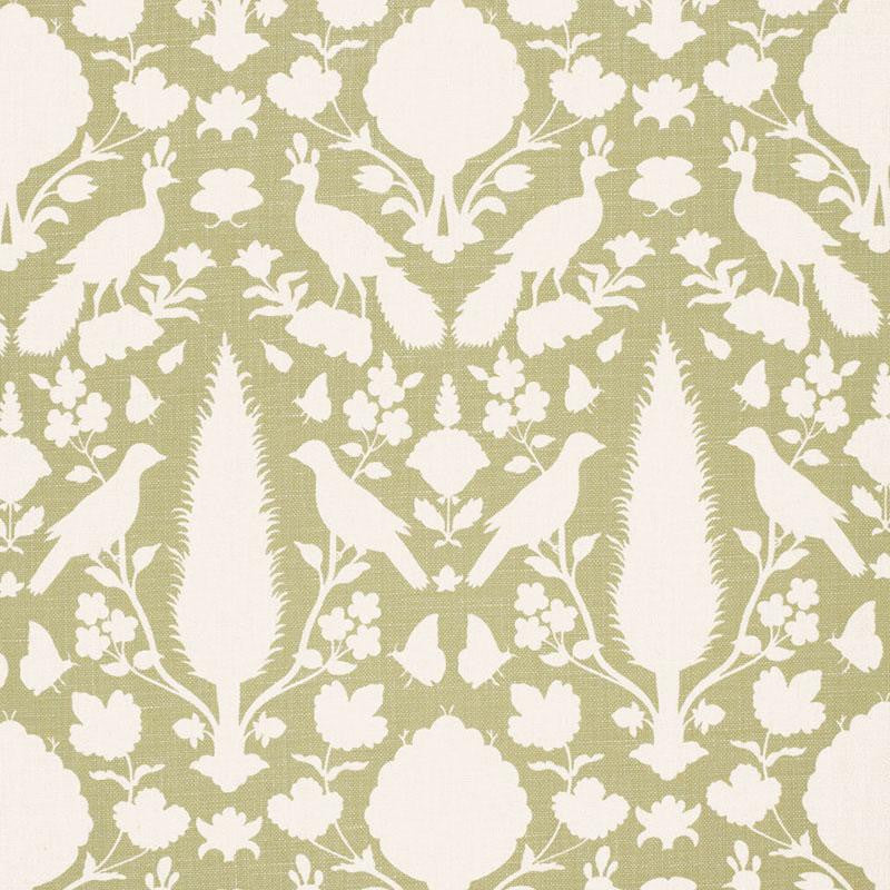 Chenonceau Sage 173560 by Schumacher Fabric Exuberant Prints 13.5" - Fabric Carolina -