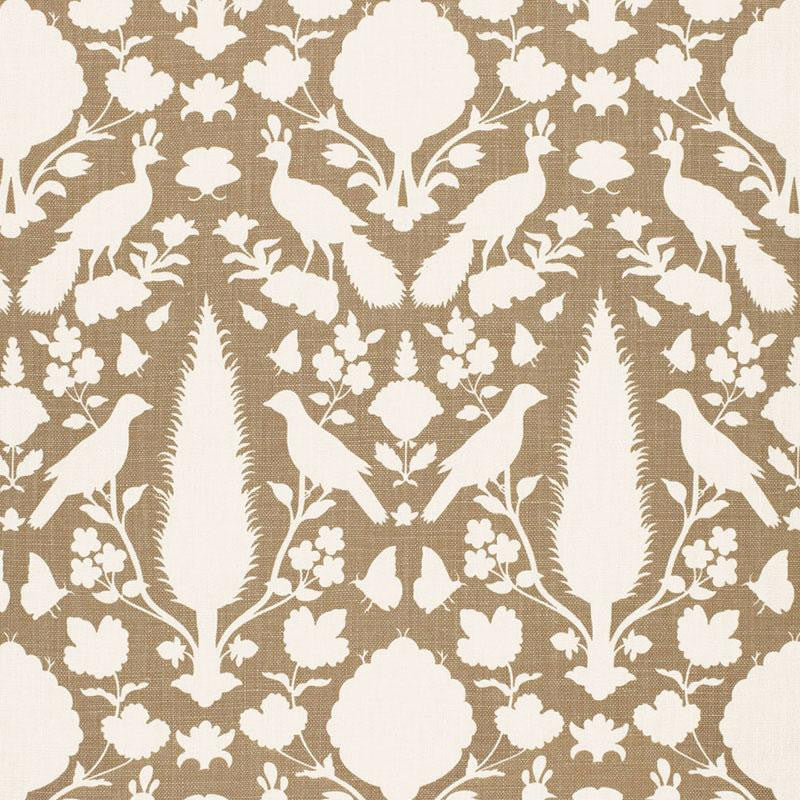 Chenonceau Fawn 173561 by Schumacher Designer Fabric Exuberant Prints 13.5" - Swanky Fabrics -