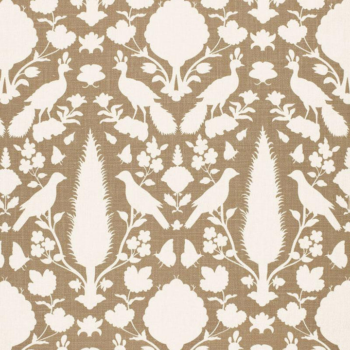 Chenonceau Fawn 173561 by Schumacher Designer Fabric Exuberant Prints 13.5" - Swanky Fabrics -