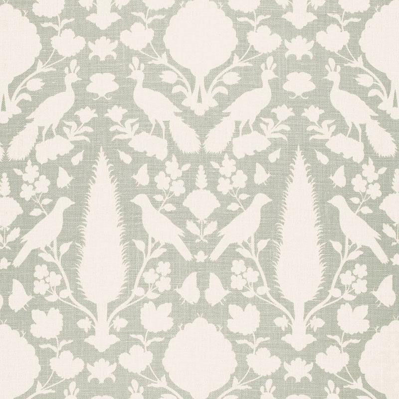 Chenonceau Aquamarine 173562 by Schumacher Fabric Exuberant Prints 13.5" - Fabric Carolina -