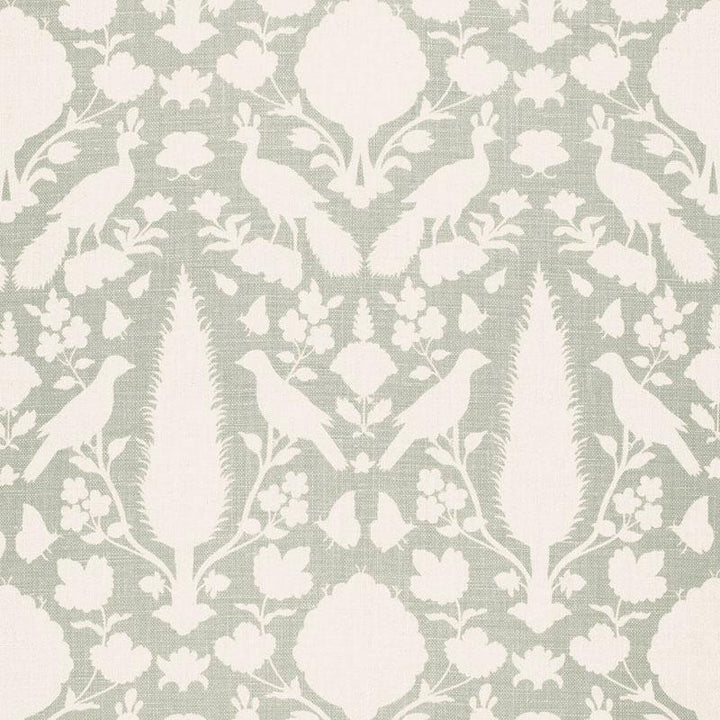Chenonceau Aquamarine 173562 by Schumacher Fabric Exuberant Prints 13.5" - Fabric Carolina -