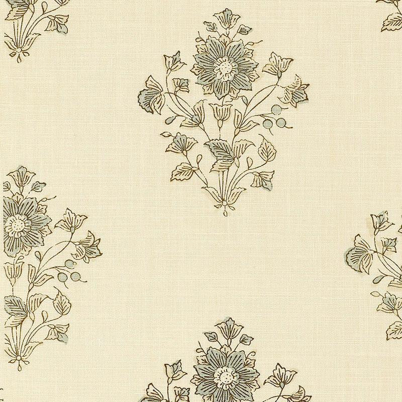 Beatrice Bouquet Mineral 173761 by Schumacher Designer Fabric Country Chic 13.5" - Swanky Fabrics -