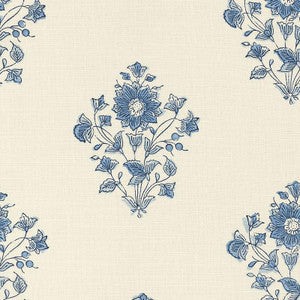 Beatrice Bouquet Indigo 173762 by Schumacher Fabric