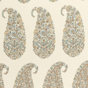 Shirala Paisley Aqua 173780 by Schumacher Fabric