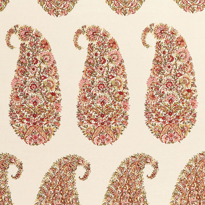 Shirala Paisley Berry 173781 by Schumacher Fabric Classic Prints 13.5" - Fabric Carolina -