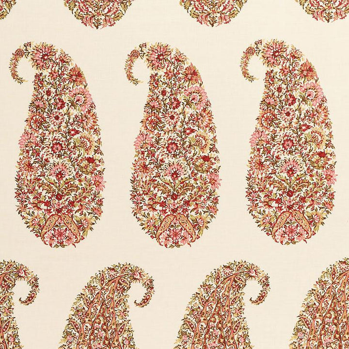 Shirala Paisley Berry 173781 by Schumacher Designer Fabric Classic Prints 13.5" - Swanky Fabrics -
