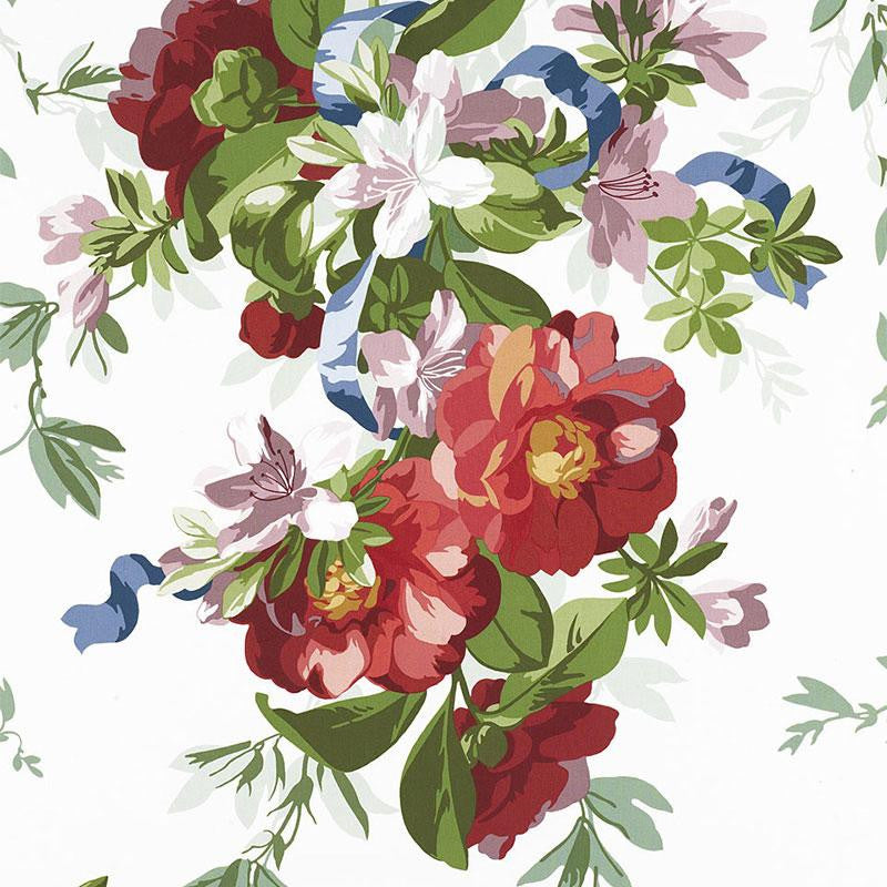 Ellesmere Ribbon Floral Ivory 173810 by Schumacher Fabric Good Vibrations 27.0" - Fabric Carolina -