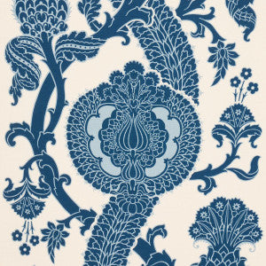 Shalkar Indigo 173902 by Schumacher Fabric