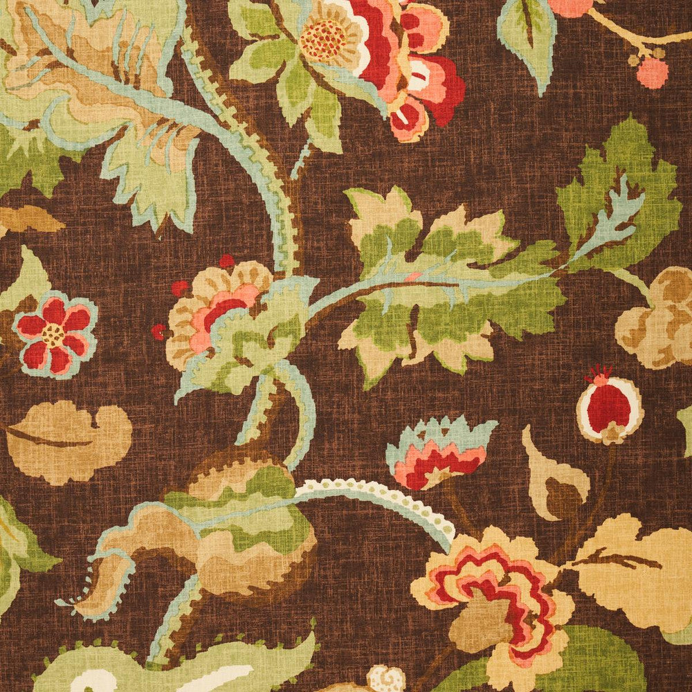 Khantau Tree Mahogany 173912 by Schumacher Designer Fabric Classic Prints 54.0" - Swanky Fabrics -
