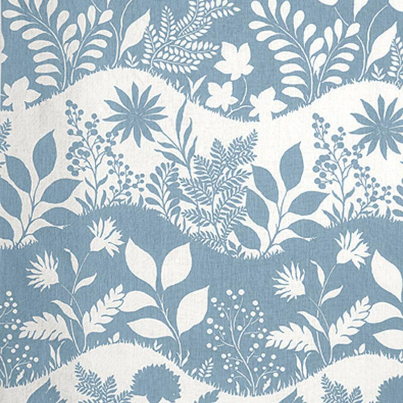 Good Day Sunshine China Blue 173973 by Schumacher Fabric Exuberant Prints 27.0" - Fabric Carolina -