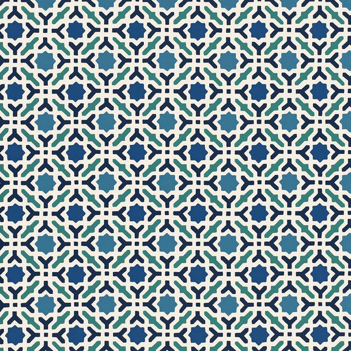 Serallo Mosaic Aegean 5005970 by Schumacher Wallpaper Byzantium 13.5" - Fabric Carolina -