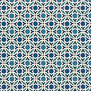 Serallo Mosaic Aegean 5005970 by Schumacher Wallpaper