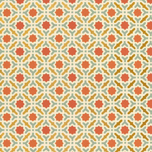 Serallo Mosaic Persimmon 5005972 by Schumacher Wallpaper