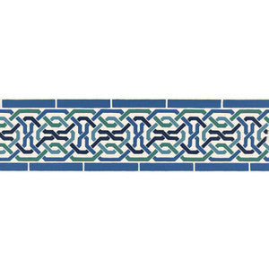 Darro Mosaic Border Aegean 5006020 by Schumacher Wallpaper
