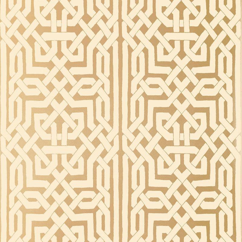 Malaga Gold 5005931 by Schumacher Designer Wallpaper Byzantium 27.0" - Swanky Fabrics -