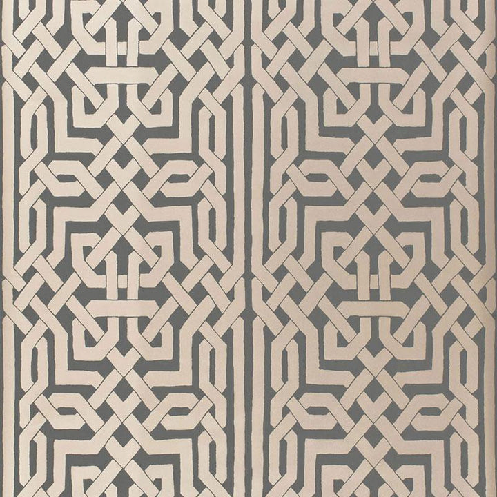 Malaga Graphite 5005933 by Schumacher Wallpaper Byzantium 27.0" - Fabric Carolina -